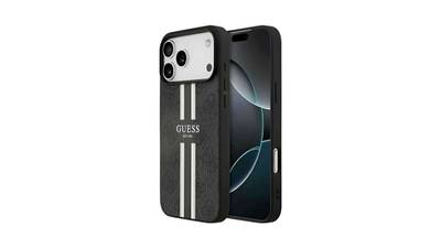 Guess PU 4G Logo Rückschale für iPhone 17 Pro Schwarz
