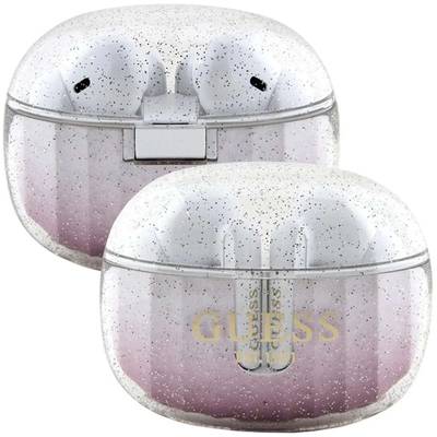 Guess Glitter Gradient - TWS Bluetooth Kopfhörer + Ladecase (pink)