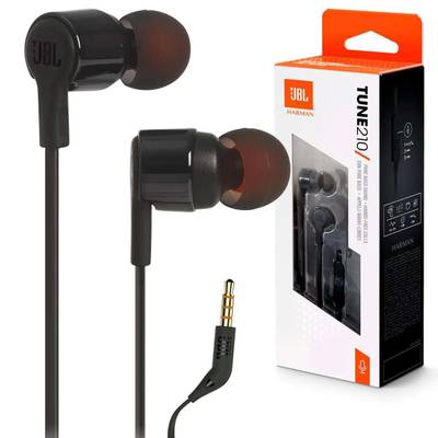 JBL Tune 210 In-Ear Kopfhörer Kabelgebunden (Schwarz)