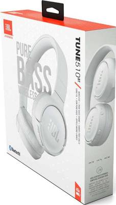 JBL Tune 510BT PureBass On-Ear Wireless Kopfhörer Weiß
