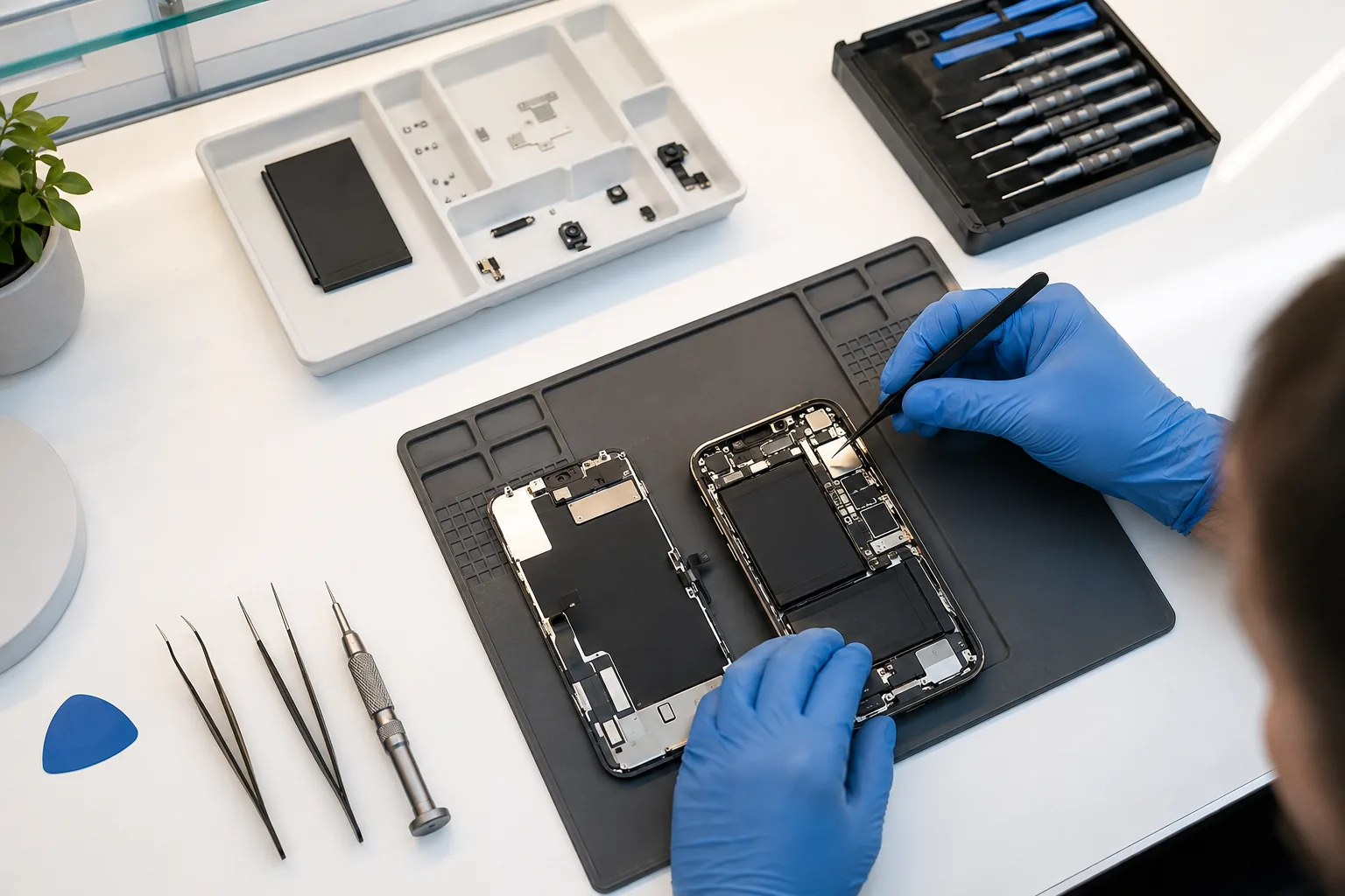 Reparatur-Werkstatt mit Werkzeug