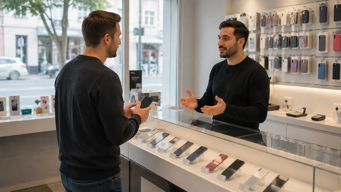Beratungsgespräch im Shop